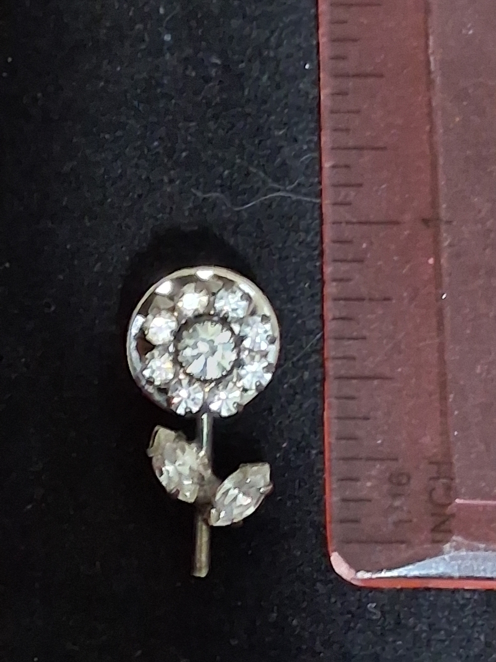 Silver Crystal Flower Brooch - Sparkling Floral Pin